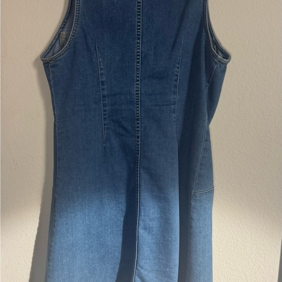 Free People Wandering Star Denim Mini Dress Size 8 - Picture 4 of 5